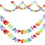 iwiio Lot de 4 guirlandes hawaïennes – Décorations de fête hawaïennes