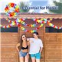 iwiio Lot de 4 guirlandes hawaïennes – Décorations de fête hawaïennes, fleurs tropicales Lei Luau, décorations de fête pour inté