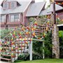iwiio Lot de 4 guirlandes hawaïennes – Décorations de fête hawaïennes, fleurs tropicales Lei Luau, décorations de fête pour inté