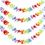 iwiio Lot de 4 guirlandes hawaïennes – Décorations de fête hawaïennes, fleurs tropicales Lei Luau, décorations de fête pour inté