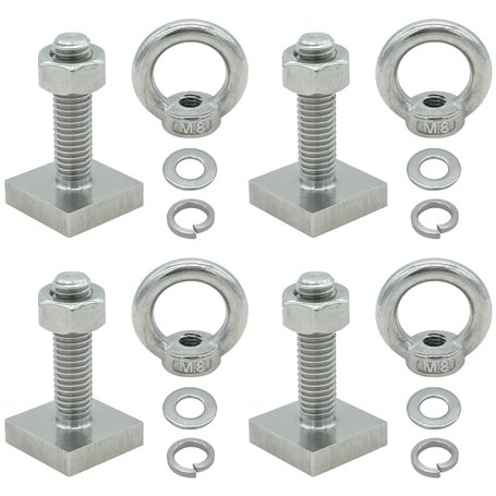 Lot de 4 boulons en T pour porte-bagages de toit