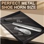 ZOMAKE Chausse Pied Metal 2Pcs,Grand Chausse-Pied Long 42cm avec Manchon en Caoutchouc - 19cm Chausse-Pied en Acier Inoxydable a