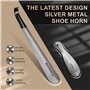 ZOMAKE Chausse Pied Metal 2Pcs,Grand Chausse-Pied Long 42cm avec Manchon en Caoutchouc - 19cm Chausse-Pied en Acier Inoxydable a