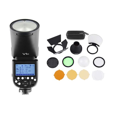Godox V1C Professional Camera Flash Speedlite Speedlight Round Head Wireless 2.4G Replacement for Canon EOS Series 1500D 3000D 5