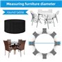 Housse Salon de Jardin, Housse De Protection Mobilier Table Ronde Housse De Meuble De Jardin Etanche Protection Anti-UV, 210D Ox