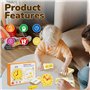 Gxhong Horloge Apprentissage Enfant Set, ModèLe Simulation éCole Primaire Horloge éDucative, Pour GarçOn Fille MatéRiel Scolaire