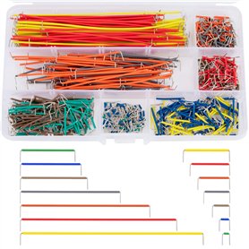 QIMEI-SHOP Breadboard Jumper Cable Wire Kit Mâle vers Mâle 14 Assorties Longueur avec Boîte de Rangement 560 pièces