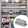 10 Pièces Bornier Rail Din 0,5-2,5mm² Bornier Electrique Bornier Terre Gris Connecteur Electrique Rapide électriques avec Rail D
