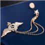 Huture 3packs Élégant Broche Aile Tassel Chaîne Gouvernail Broche Bouclier Épinglette Insigne Broche Insigne Strass Vintage Cors