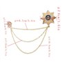 Huture 3packs Élégant Broche Aile Tassel Chaîne Gouvernail Broche Bouclier Épinglette Insigne Broche Insigne Strass Vintage Cors