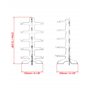 QWORK® Lot de 2 Supports de Lunettes Transparents, Rngement Lunettes pour 5 Paires de Lunettes de Soleil