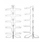 QWORK® Lot de 2 Supports de Lunettes Transparents, Rngement Lunettes pour 5 Paires de Lunettes de Soleil