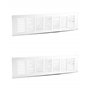 QWORK® 2 pièces grille de ventilation en aluminium, grille aeration rectangulaire, pour armoires à chaussures, portes de salle d