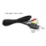 QWORK® Câble vidéo, câble audio vidéo stéréo AV RCA, compatible avec N64, SNES, GC