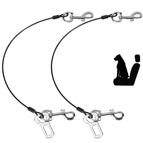 QWORK® Lot de 2 Ceintures de sécurité pour Chien