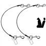 QWORK® Lot de 2 Ceintures de sécurité pour Chien