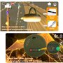 KEWUZY Guirlande Camping - 10m 8 Modes 2000mah Lampe Lumineuse De Camping Escamotable Portative Imperméable Extérieure Étanche G