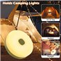 KEWUZY Guirlande Camping - 10m 8 Modes 2000mah Lampe Lumineuse De Camping Escamotable Portative Imperméable Extérieure Étanche G