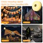 KEWUZY Guirlande Camping - 10m 8 Modes 2000mah Lampe Lumineuse De Camping Escamotable Portative Imperméable Extérieure Étanche G