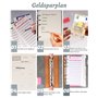 Lot de 89 classeurs à anneaux A6 - En cuir - 6 trous - Pour ordinateur portable - Avec carte budgétaire, calendrier, carte, sac 