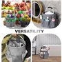 Organiseur de Nettoyage Multi-Poches, Rangement Produits Menagers Sac Pliable avec poignée et 6 Compartiments, Organisateur de S