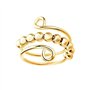 XFSRG Bague Femme Réglable Bijoux Mode Élégante Bague Argent Or pour Toutes Occasions
