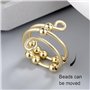 XFSRG Bague Femme Réglable Bijoux Mode Élégante Bague Argent Or pour Toutes Occasions