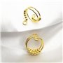XFSRG Bague Femme Réglable Bijoux Mode Élégante Bague Argent Or pour Toutes Occasions