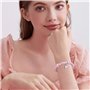 XFSRG Bracelet Licorne pour Fille Bijoux Fantaisie en Perles Roses et Cristaux Bracelet d'Amitié Personnalisé pour Enfants et Ad