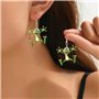 XFSRG Boucles d'Oreilles Femme Fantaisie en Acier Inoxydable Plaqué Argent Grenouille Pendantes Bijoux Créoles pour Toutes Occas