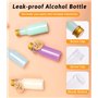 Lot de 30 mini bouteilles de liqueur en plastique réutilisables de 50 ml, avec bouchons à vis, brosse de nettoyage et 2 entonnoi