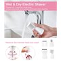 Rasoir Electrique Femme, 5 en 1 Rasoir Intime pour Femme, Rasoir Multifonctionnel Femme, Epilateur Visage Femme avec Affichage L