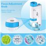 Microsc ope Enfant avec 12 Lames Lumière LED Mic roscope Éclairé Microscope ave