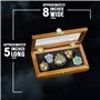 Hogwarts House Pins by The Noble Collection - Set of 5 Metal, Hand-Enamelled House Pin Badges Supplied in a High-Quality Wooden 