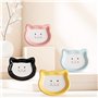 Gamelle Chat Ceramique, 4 Pièces Gamelles en Céramique pour Chat, Set Assiette Chat Colorées avec 4 Base Antidérapante, Gamelle 