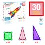 PicassoTiles 30 pièces Blocs de Construction magnétiques Mini série de Diamants Taille de Voyage Aimant sur Le Pouce Ensemble de