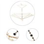 Yean Femmes Harnais Layered Crystal Chaîne de Corps Bikini Chaîne Crossover Ventre Chaîne Ceinture en Or