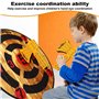 WIn SPORTS Jeu de lancer de hache en mousse - Jeu de fléchettes pour enfants, comprend deux haches en mousse, un jeu de 66 cm en