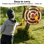 WIn SPORTS Jeu de lancer de hache en mousse - Jeu de fléchettes pour enfants, comprend deux haches en mousse, un jeu de 66 cm en