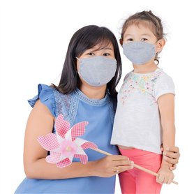 Lofbaz Tissu De Coton De Masque Facial En Tissu Avec Poche De Filtre Lavable Réutilisable (Gris - Paquet de 3