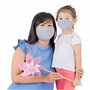 Lofbaz Tissu De Coton De Masque Facial En Tissu Avec Poche De Filtre Lavable Réutilisable (Gris - Paquet de 3
