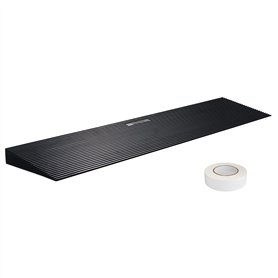 VEVOR Rampe de Seuil Hauteur 3 cm Rampe Trottoir Découpable Caoutchouc Charge 15 t Accès Fauteuil Roulant Largeur 90 cm Antidéra