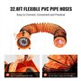 VEVOR Ventilateur d'Extraction 145 W Extracteur d'Air Conduit Industriel 203 mm Tuyau d'Extraction 10 m Volume d'Air 1733 m3/h V