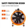 VEVOR Ventilateur d'Extraction 145 W Extracteur d'Air Conduit Industriel 203 mm Tuyau d'Extraction 10 m Volume d'Air 1733 m3/h V