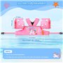 MoKo Gilet de Natation Ajustable pour Enfants de 20 à 50 lbs, Brassard de Natation à Double Usage, Flotteurs de Piscine avec Sif