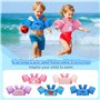 MoKo Gilet de Natation Ajustable pour Enfants de 20 à 50 lbs, Brassard de Natation à Double Usage, Flotteurs de Piscine avec Sif