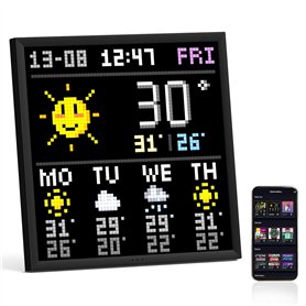 Divoom Pixoo-64 WiFi Pixel Art écran avec Panneau LED 64x64