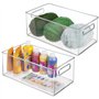 mDesign (lot de 2) boîte de rangement pour matériel de bricolage – caisse plastique avec poignées – casier de rangement parfait