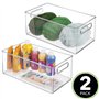 mDesign (lot de 2) boîte de rangement pour matériel de bricolage – caisse plastique avec poignées – casier de rangement parfait 