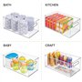 mDesign (lot de 2) boîte de rangement pour matériel de bricolage – caisse plastique avec poignées – casier de rangement parfait 